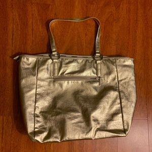 Charming Charlie Metallic Gold Tote